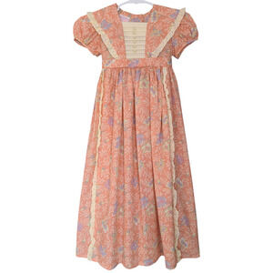 Kate Greenaway Keepsake Vintage Floral Cottagecore Maxi Dress Toddler 4T